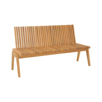 Παγκάκι Jey pakoworld teak ξύλο σε φυσική απόχρωση 120x45x40εκ 340-000017