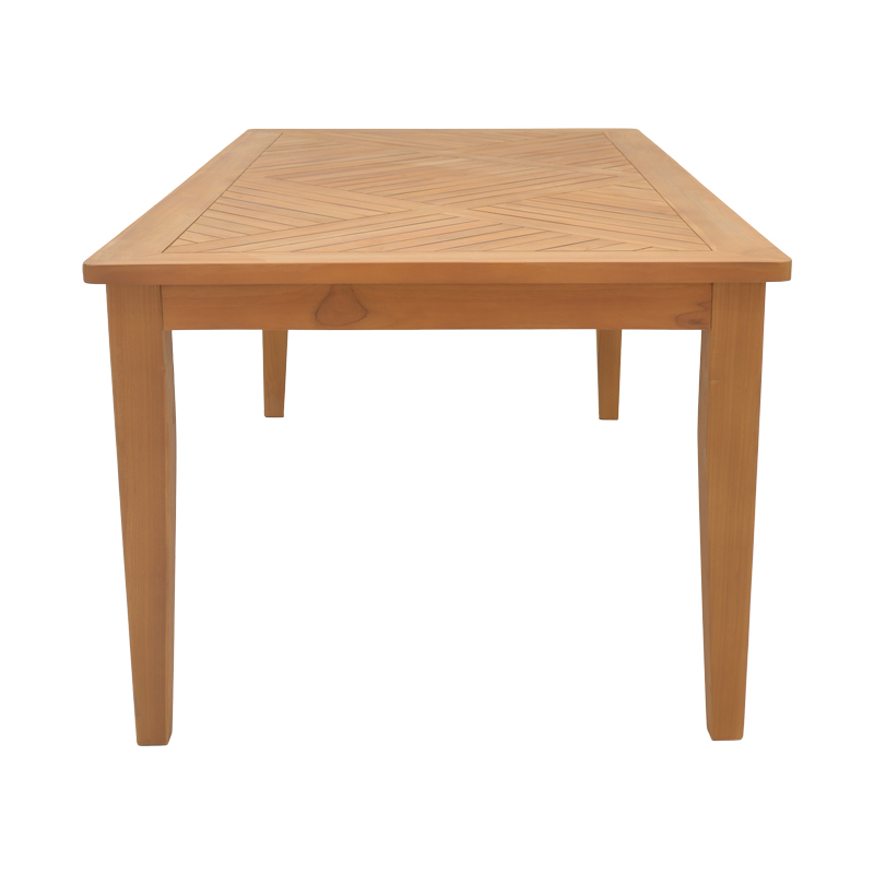 Τραπέζι Mady teak ξύλο σε φυσική απόχρωση 200x100x75εκ - Image 3