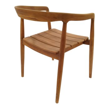 Alternative view of Πολυθρόνα Noody  στοιβαζόμενη teak ξύλο σε φυσική απόχρωση 58x54x75εκ