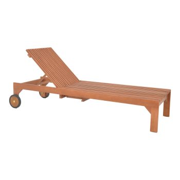 Ξαπλώστρα Sunnie pakoworld meranti ξύλο σε φυσική απόχρωση 200x65x35εκ 343-000013