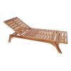 Ξαπλώστρα Melop pakoworld teak ξύλο σε φυσική απόχρωση 200x70x35εκ 343-000014