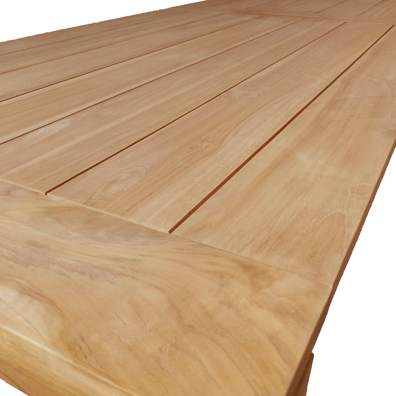 Τραπέζι Pablo teak ξύλο σε φυσική απόχρωση 240x100x76εκ - Image 4