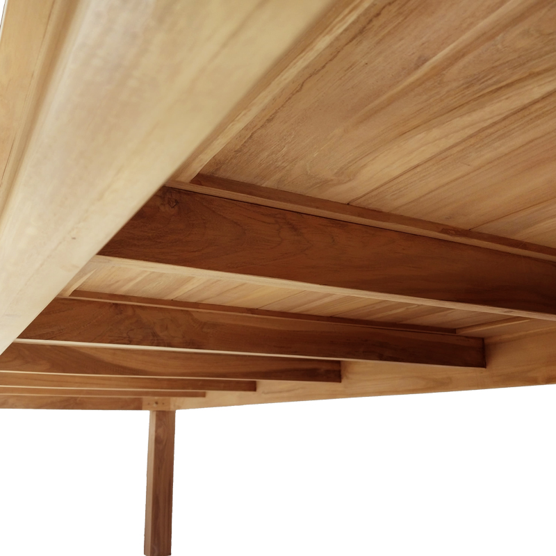 Τραπέζι Pablo teak ξύλο σε φυσική απόχρωση 240x100x76εκ - Image 5