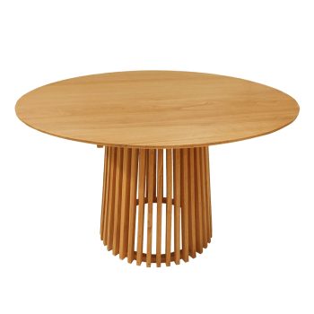 Τραπέζι Kenda pakoworld mindi ξύλο σε φυσική απόχρωση Φ120x75εκ 343-000018