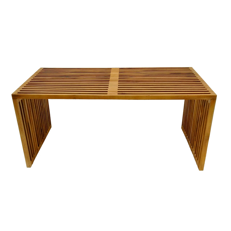 Τραπέζι σαλονιού Marlin teak ξύλο σε φυσική απόχρωση 100x50x45εκ - Image 3