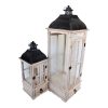 Φανάρι Jaxon Inart σετ 2τεμ αλουμίνιο σε white washed απόχρωση 346-000014