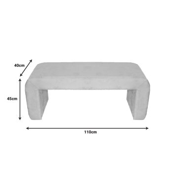 Alternative view of Σκαμπό Gagga Inart βελούδο σε πράσινη απόχρωση 110x40x45εκ