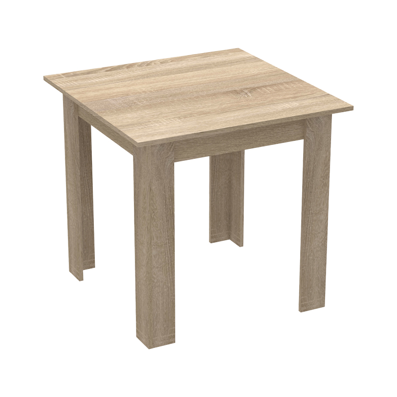 Τραπέζι Manka I pakoworld μελαμίνη σε sonoma απόχρωση 80x80x77εκ 361-000006