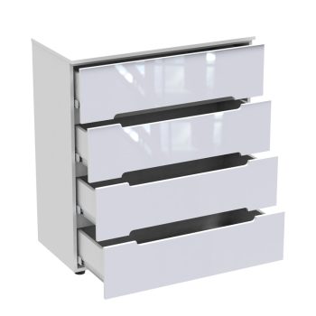 Alternative view of Συρταριέρα Afina  mdf σε λευκή glossy απόχρωση 90x44x101εκ