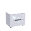 Κομοδίνο Afina pakoworld mdf-μελαμίνη σε λευκή glossy απόχρωση 50x35x41εκ 361-000019