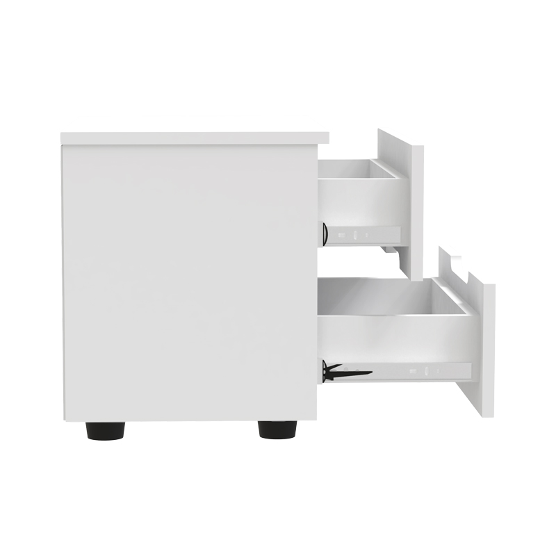 Κομοδίνο Afina mdf σε λευκή glossy απόχρωση 50x35x41εκ - Image 4