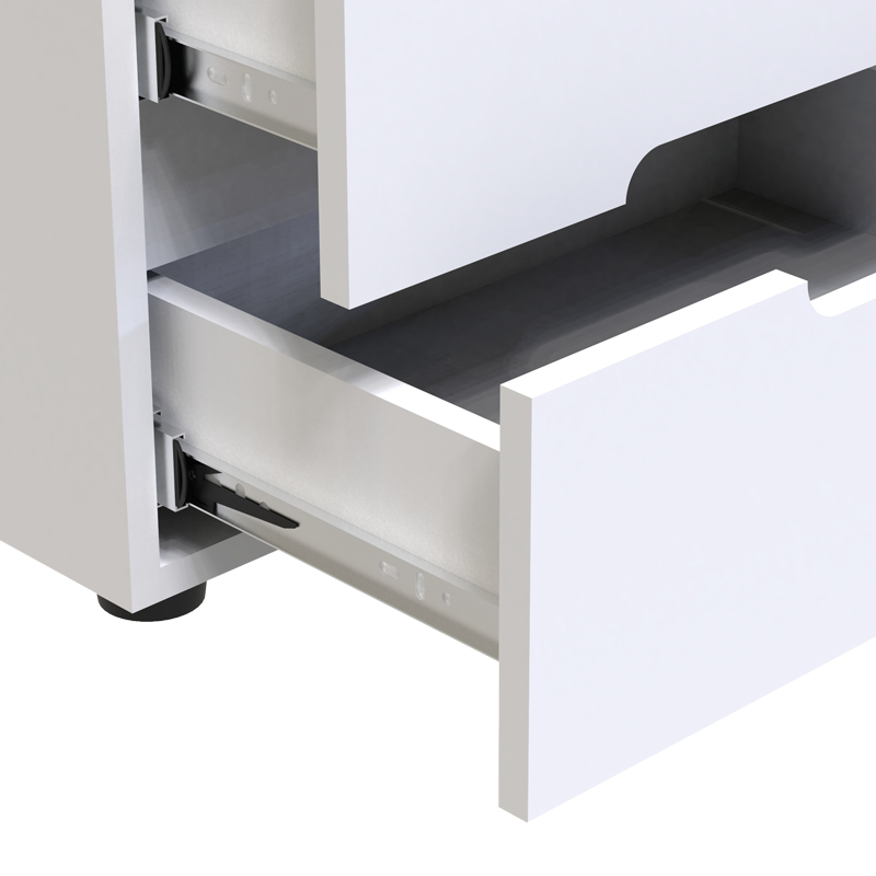 Κομοδίνο Afina mdf σε λευκή glossy απόχρωση 50x35x41εκ - Image 5