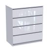Συρταριέρα Dicama pakoworld mdf-μελαμίνη σε λευκη glossy απόχρωση 85.5x47x98εκ 361-000046