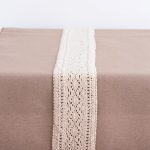 ΡΑΝΝΕΡ ΥΦΑΣΜΑ ΚΑΙ ΔΑΝΤΕΛΑ 45CM  Λευκό Beauty Home