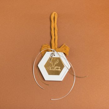 Beauty Home ΚΡΕΜΑΣΤΟ ΠΟΛΥΓΩΝΟ ΚΕΡΑΜΙΚΟ ΜΕ PLEXI MERRY CHRISTMAS ΚΡΟΚΙ