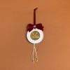Beauty Home ΚΡΕΜΑΣΤΟ ΣΤΡΟΓΓΥΛΟ ΚΕΡΑΜΙΚΟ ME PLEXI MERRY CHRISTMAS ΜΠΟΡΝΤΩ