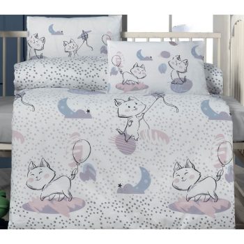 Beauty Home Σετ σεντόνια βρεφικά Art 5614 100x150 Γκρι