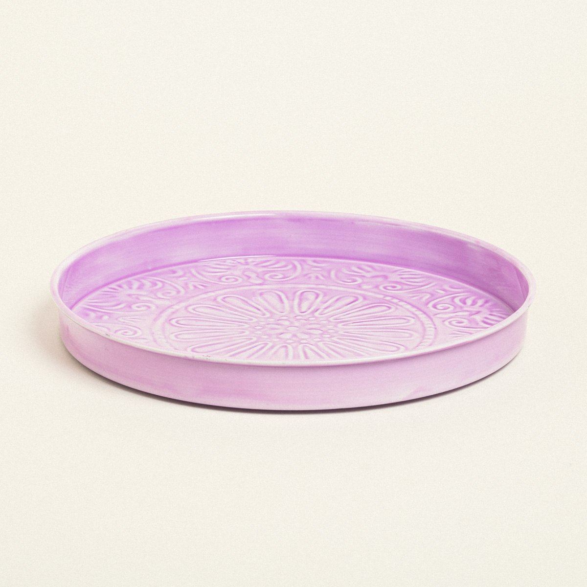 Beauty Home ΔΙΣΚΟΣ ΜΕΤΑΛΛΙΚΟΣ ΑΝΑΓΛΥΦΟΣ ΛΙΛΑ 32 CM