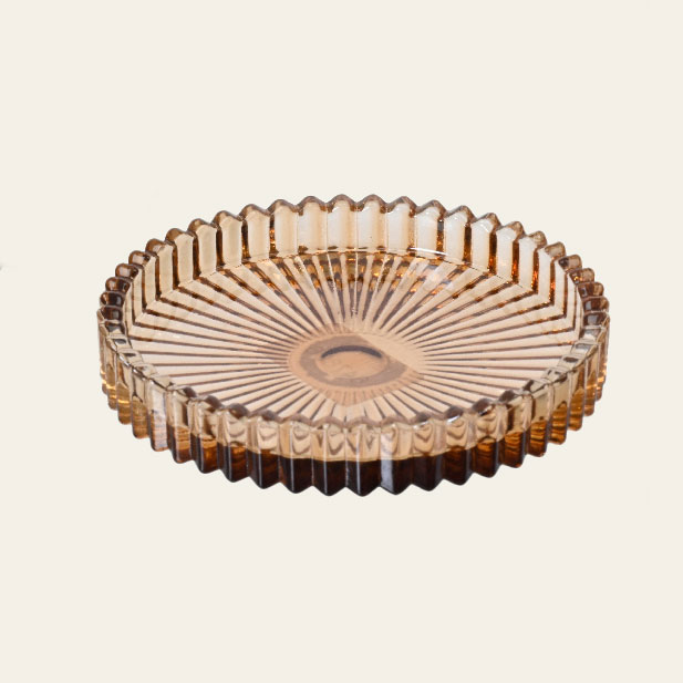 ΓΥΑΛΙΝΗ ΒΑΣΗ Φ10 Μόκα Beauty Home