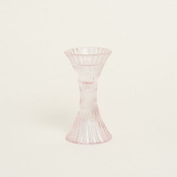 Beauty Home ΚΗΡΟΠΗΓΙΟ ΓΥΑΛΙΝΟ ΑΠΑΛΟ ΡΟΖ  7 x 14 cm