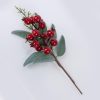 ΚΛΑΔΙ ΜΕ ΚΟΚΚΙΝΑ BERRIES ΚΑΙ ΧΙΟΝΙΣΜΕΝΑ ΦΥΛΛΑ 21cm