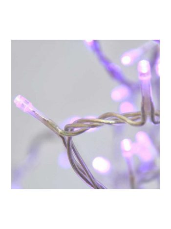 ΣΕΙΡΑ 100 LED 5mm ΜΩΒ, ΜΕ ΠΡΟΓΡΑΜΜΑ 5.9m, ΕΠΕΚΤΕΙΝΟΜΕΝΟ, IP20, ΔΙΑΦΑΝΟ ΚΑΛΩΔΙΟ