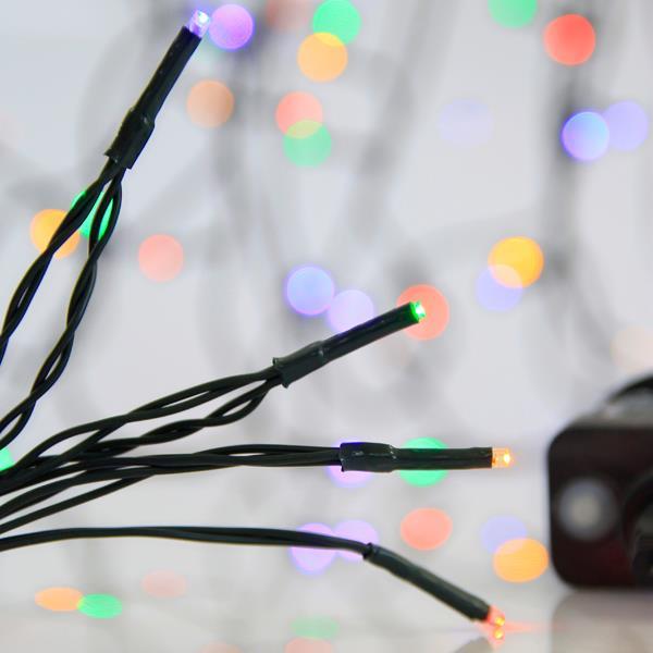 ΣΕΙΡΑ 180 LED 3mm, 31V, 8 ΠΡΟΓΡΑΜΜΑΤΑ, ΜΕΤΑΣΧΗΜΑΤΙΣΤΗ ΜΕ ΜΝΗΜΗ,ΠΡΑΣΙΝΟ ΚΑΛΩΔΙΟ,ΧΡΩΜΑΤΙΣΤΟ LED