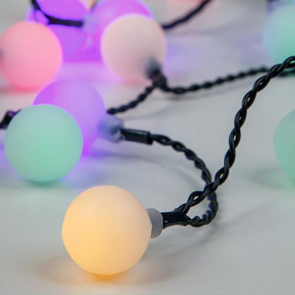 ΣΕΙΡΑ,80 LED 31V, ΛΕΥΚΕΣ ΜΠΑΛΕΣ ΠΡΑΣΙΝΟ ΚΑΛΩΔΙΟ,RGB,LED