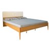 Κρεβάτι Akva  pakoworld διπλό mdf σε φυσική απόχρωση 150x200εκ 072-000126