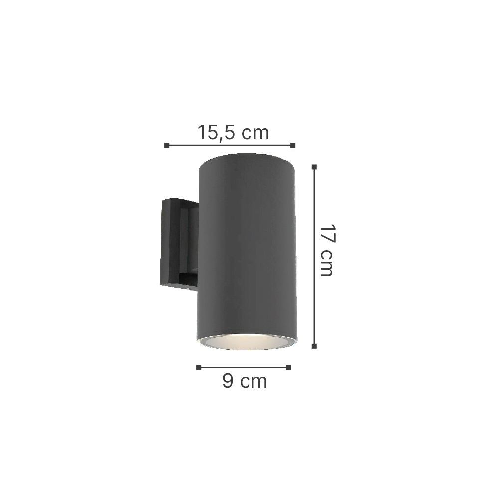 it-Lighting Candler E27 Up or Down Outdoor Light in Anthracite Color (80203744) - Image 2