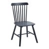 Καρέκλα Melia pakoworld rubberwood σε μαύρη απόχρωση 45x51x87εκ 128-000034