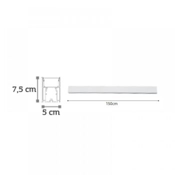Alternative view of InLight Κρεμαστό φωτιστικό LED 50W 3CCT (By Switch) από αλουμίνιο σε λευκή απόχρωση D:150cm (6072-150-WH)