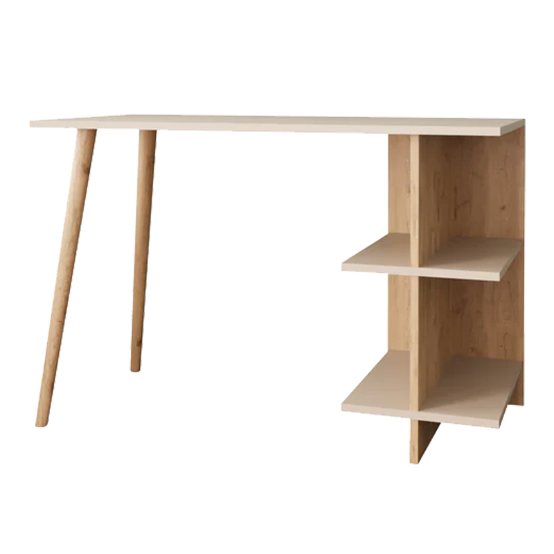 Γραφείο εργασίας Volet pakoworld σε oak- sandstone απόχρωση 114x56x76εκ 197-000275