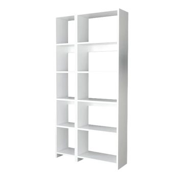 Βιβλιοθήκη Alkathi pakoworld σε λευκή απόχρωση 77x22x160εκ 197-000282