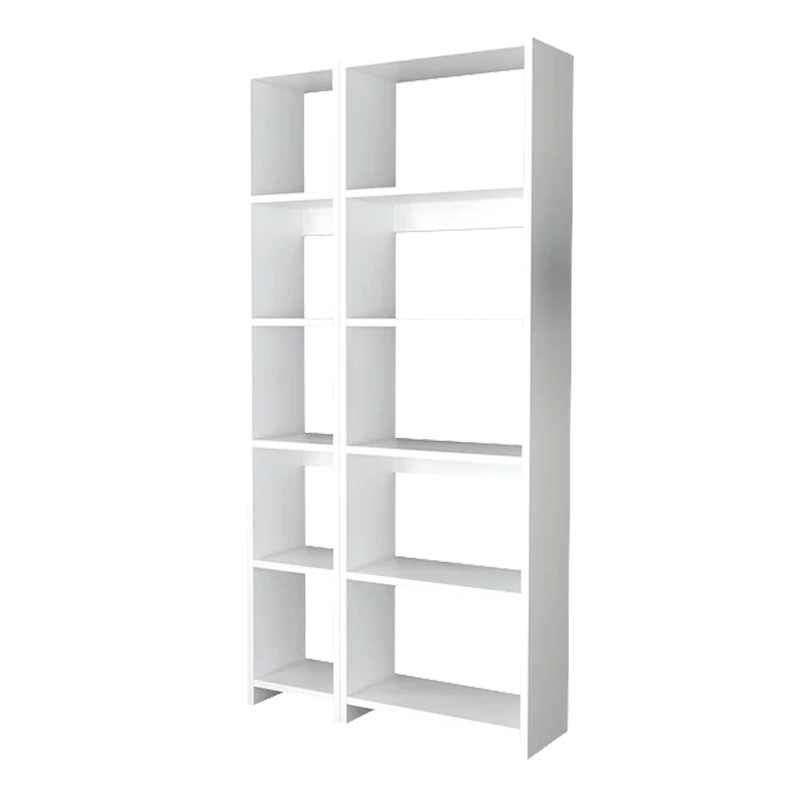 Βιβλιοθήκη Alkathi pakoworld σε λευκή απόχρωση 77x22x160εκ 197-000282