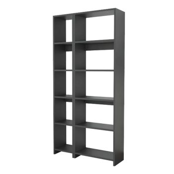 Βιβλιοθήκη Alkathi pakoworld σε ανθρακί απόχρωση 77x22x160εκ 197-000283