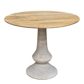 Τραπέζι μπαρ Holy Inart mango ξύλο σε φυσικό χρώμα Φ97x102εκ 297-000020