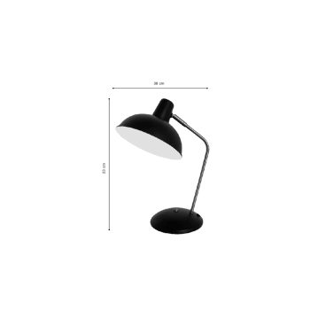 Alternative view of InLight Επιτραπέζιο φωτιστικό από μαύρο μέταλλο 1XE27 D:38cm (3051-Black)