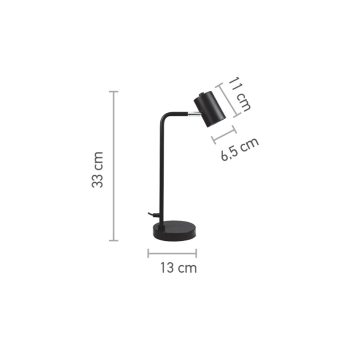 Alternative view of InLight Επιτραπέζιο φωτιστικό σε λευκό χρώμα 1XGU10 D:33cm (3015-WH)