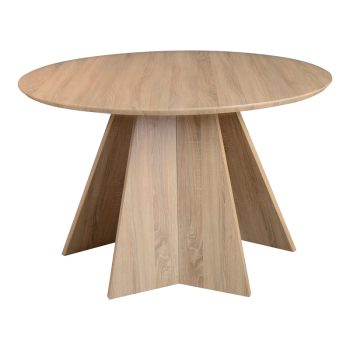 Alternative view of Τραπέζι Bibble  MDF σε φυσική απόχρωση Φ120x76εκ