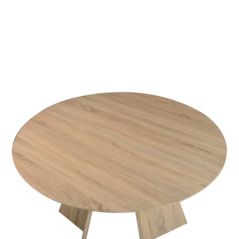 Τραπέζι Bibble MDF σε φυσική απόχρωση Φ120x76εκ - Image 3
