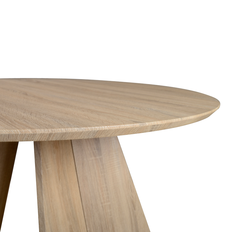 Τραπέζι Bibble MDF σε φυσική απόχρωση Φ120x76εκ - Image 4