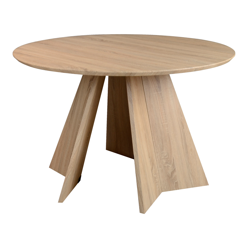 Τραπέζι Bibble pakoworld MDF σε φυσική απόχρωση Φ120x76εκ 357-000009