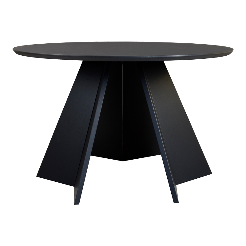 Τραπέζι Bibble MDF σε μαύρη απόχρωση Φ120x76εκ - Image 2