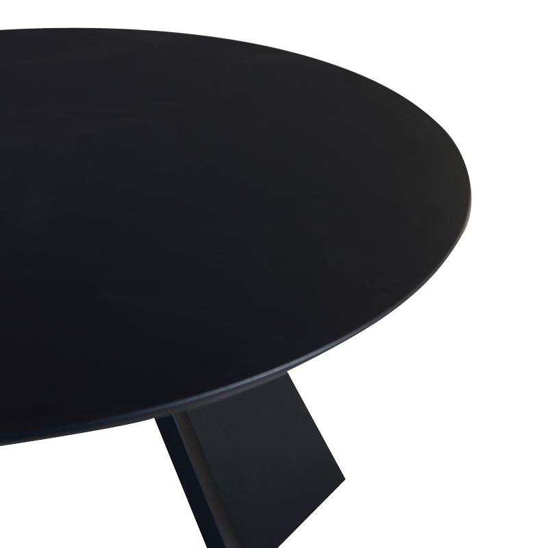 Τραπέζι Bibble MDF σε μαύρη απόχρωση Φ120x76εκ - Image 3