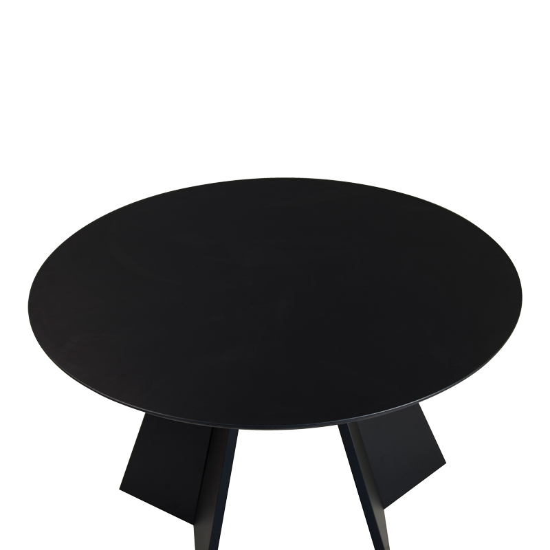 Τραπέζι Bibble MDF σε μαύρη απόχρωση Φ120x76εκ - Image 4