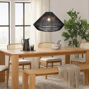 Alternative view of Inlight Κρεμαστό φωτιστικό με καπέλο απο ίνα 1xE27 D:60cm (4057-A)