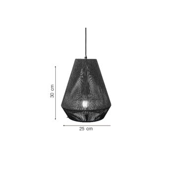 Alternative view of Inlight Κρεμαστό φωτιστικό με καπέλο απο ίνα 1xE27 D:25cm (4057-C)