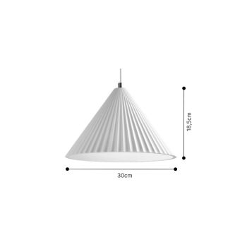 Alternative view of Inlight Κρεμαστό φωτιστικό λευκό από γύψο 1XE27 D:30cm (4065-White)