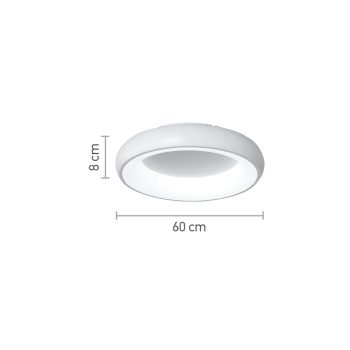 Alternative view of InLight Πλαφονιέρα οροφής LED 110W 3CCT από λευκό ακρυλικό D:60cm (42020-A-White)